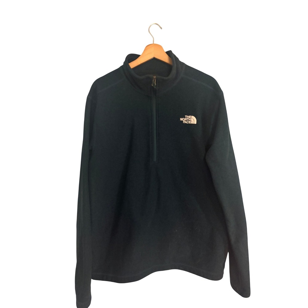 The North Face Quarter Zip Fleece Large Dark Green Gorpcore Fall Winter Outdoors